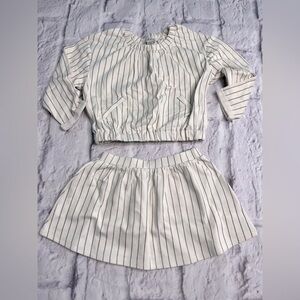 Habitual girl infants crème stripe skirt outfit new size 24 months